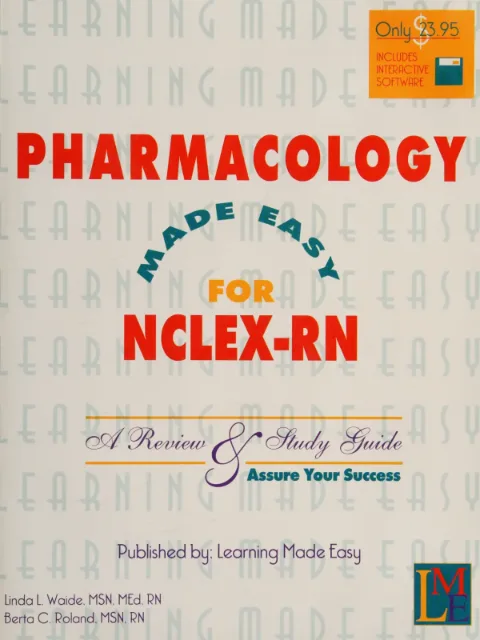 Cover for Pharmacology made easy for NCLEX — RN a review & study guide